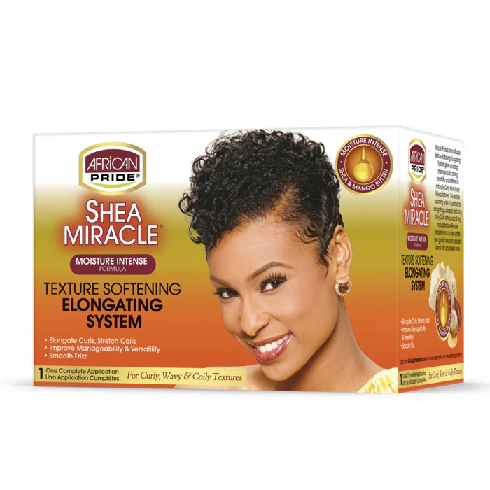 African Pride Shea Miracle Moisture Intense - TEXTURE SOFTENING ELONGATING SYSTEM