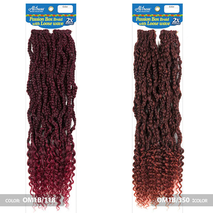 AliTress Toyokalon Pre-Looped Crochet Braids - 2X PASSION BOX BRAID with LOOSE WAVE 18" - Image 4