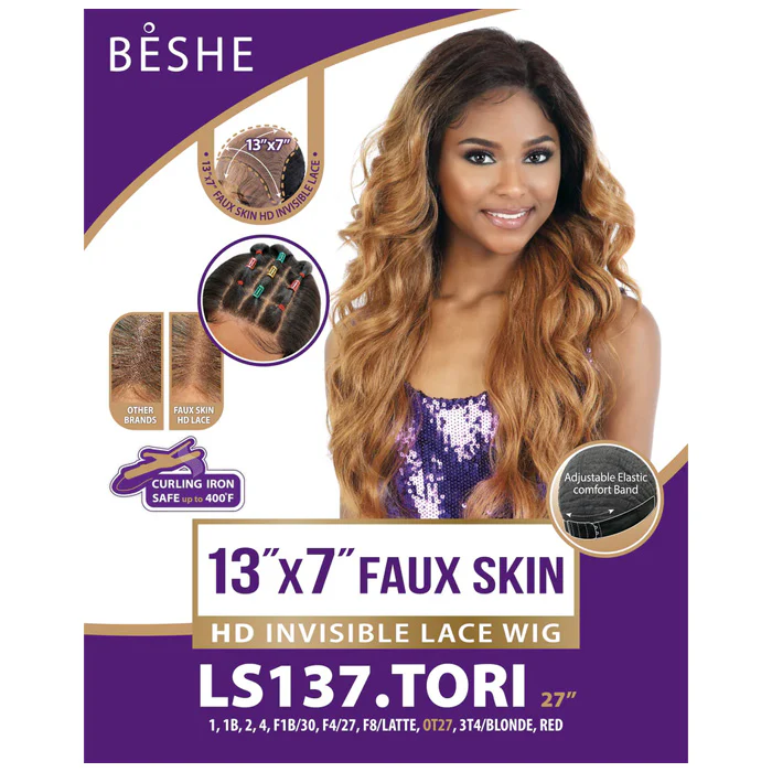 Beshe Glueless 13x7 Faux Skin HD Invisible Lace Front Wig - LS137.TORI - Image 5