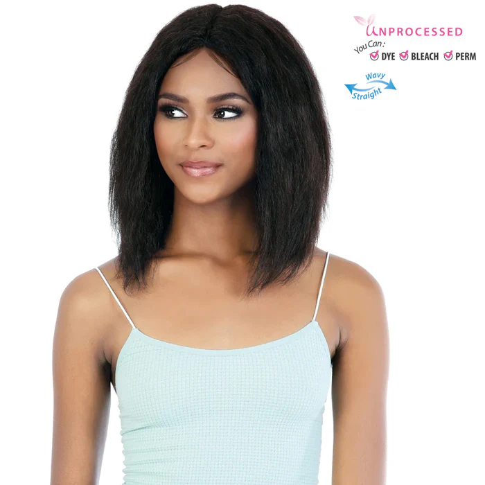 Beshe Peruvian Remi 100% Virgin Remy Human Hair Wet & Wavy HD Lace Wig - HPNDP.W 12" - Image 5