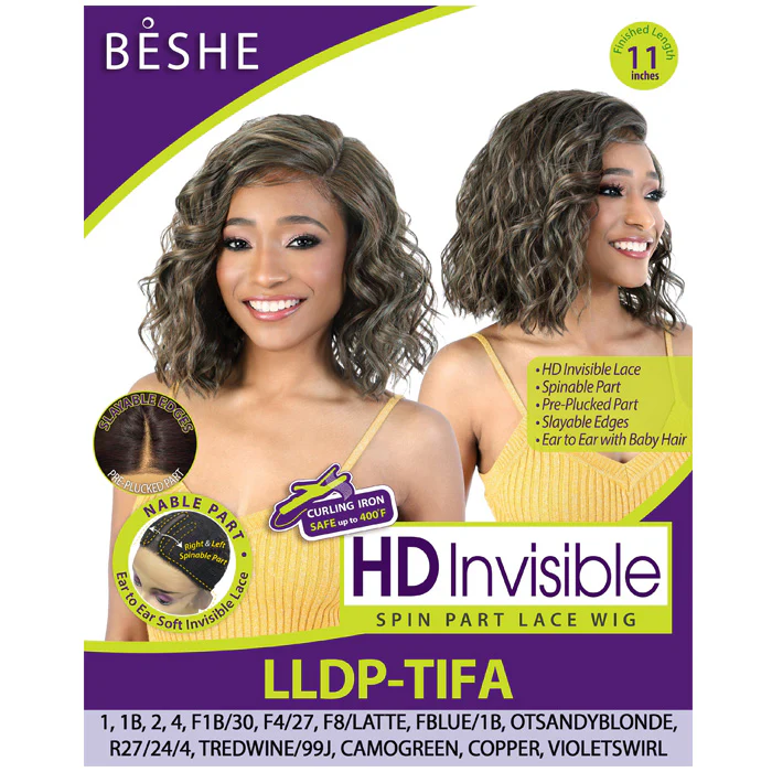 Beshe Synthetic HD Invisible Spin Part Lace Wig- LLDP - TIFA - Image 6