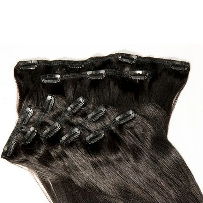 Black Diamond 100% Remi Human Hair Extension Weave CLIP IN 7 PCS - STRAIGHT 14/18/22" - Image 3