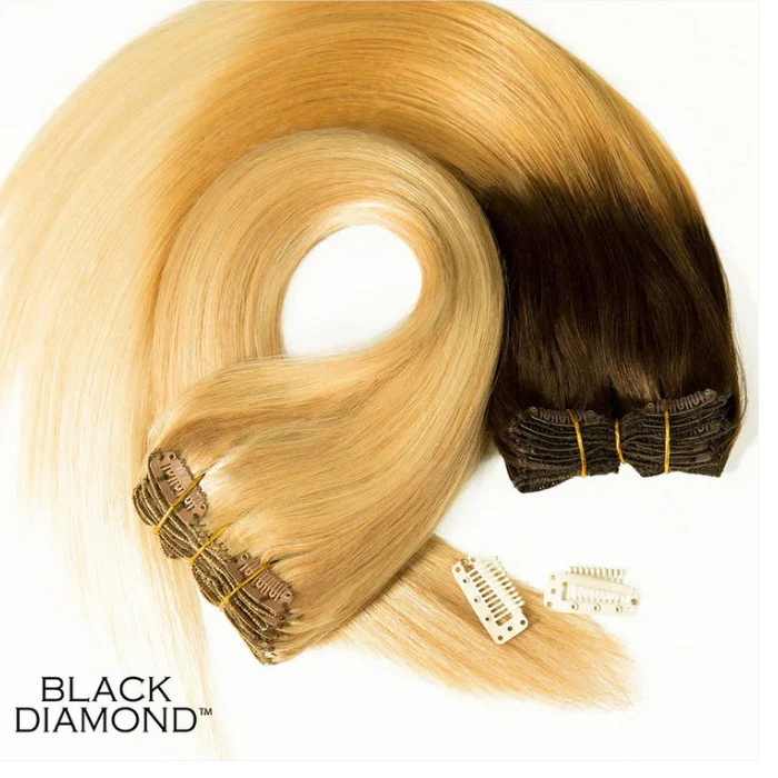 Black Diamond 100% Remi Human Hair Extension Weave CLIP IN 7 PCS - STRAIGHT 14/18/22" - Image 4