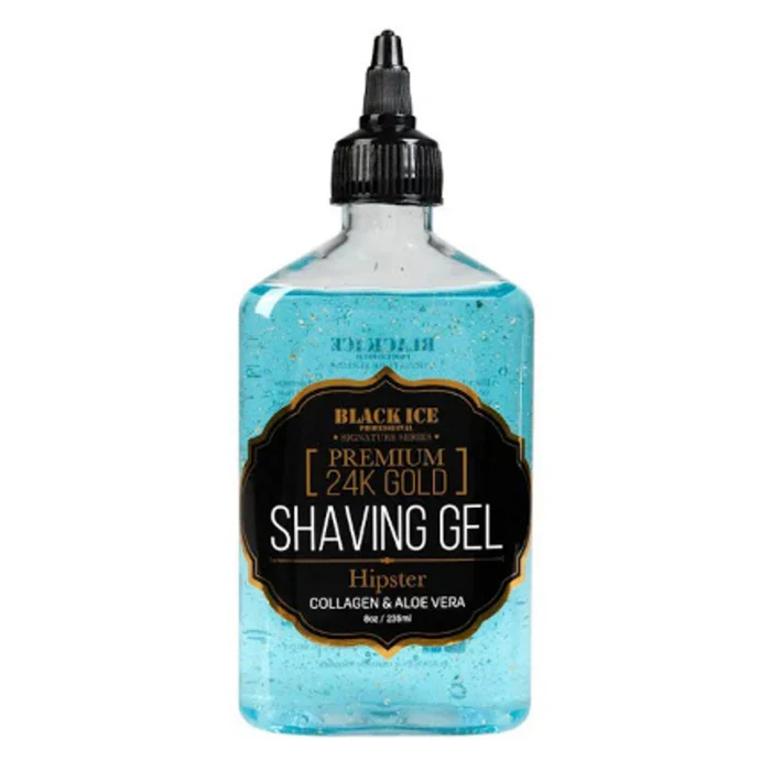 Black Ice Premium 24K Gold Shaving Gel Collagen n Aloe Vera 8oz - Image 3