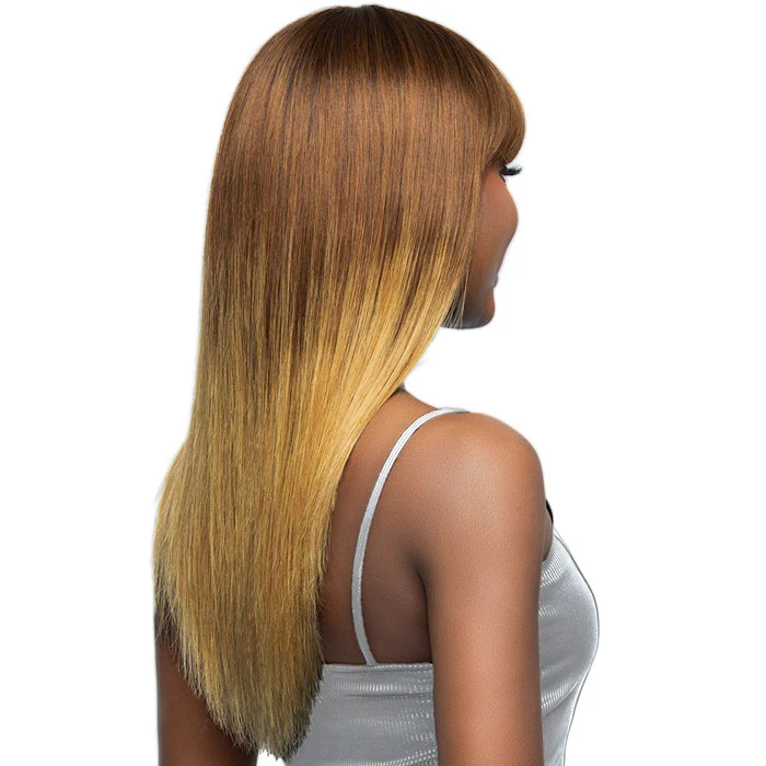 Bobbi Boss 100% Human Hair Full Wig - MH103 STRAIGHT 22 - Natural Bang - Image 2
