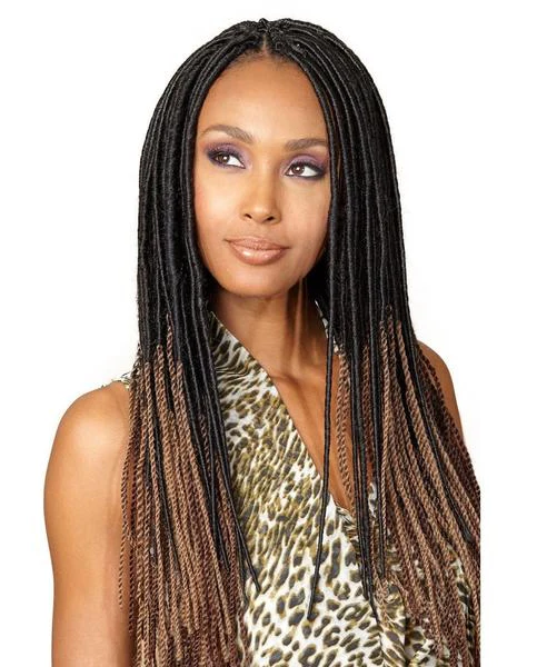 Bobbi Boss African Roots Pre-Looped Crochet Braid - SENEGAL FAUX & LOCS TWIST 20"