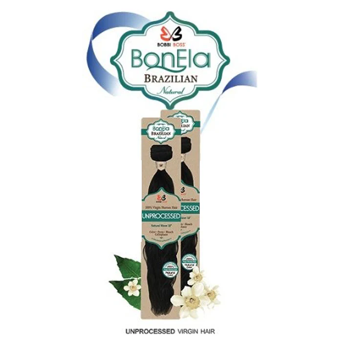 Bobbi Boss Bonela Brazilian 100% Virgin Remy Unprocessed Human Hair Weave - NATURAL WAVE 14-22" - Image 6