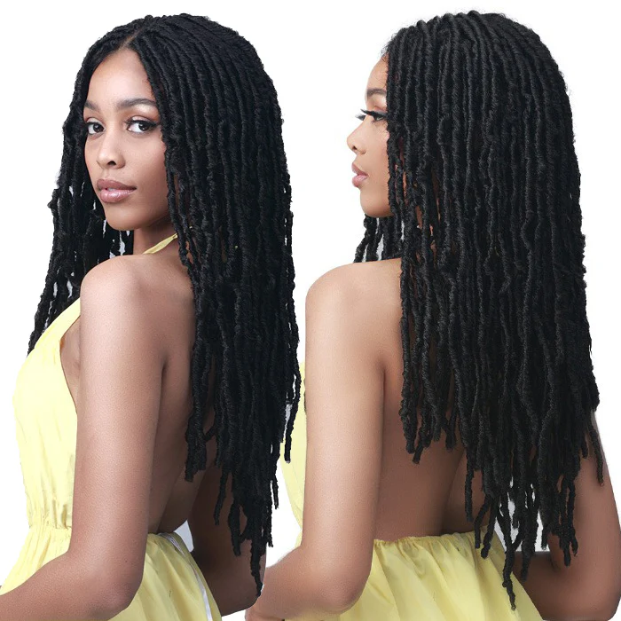 Bobbi Boss Braided HD 4.5" Deep Lace Part Front Wig - MLF618 NU LOCS 24" - Image 2