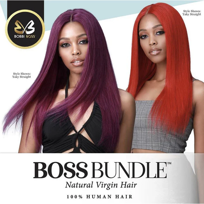 Bobbi Boss Bundle 100% Natural Virgin Hair Gold Level Weave - YAKY STRAIGHT 10-22" - Image 8