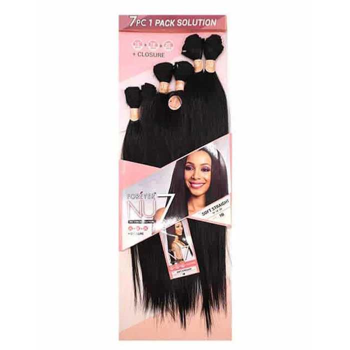 Bobbi Boss Forever NU 7 Weave - SOFT STRAIGHT 7 PCS ( 2x16/2x18/2x20+Closure) - Image 3