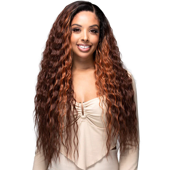 Bobbi Boss Glueless Human Hair Blend 13x4 HD Lace Front Wig - MBLF402 BEATRIX -Pre-Plucked - Image 2