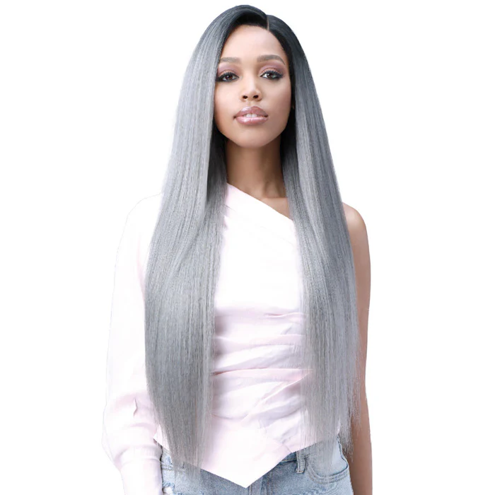Bobbi Boss Human Hair Blend Miss Origin 13x6 Swiss Lace Frontal Wig - MOGLWST32 NATURAL STRAIGHT 32 - Image 2