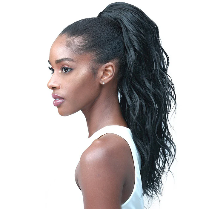 Bobbi Boss Human Hair Blend Tress Up Ponytail - LOOSE WAVE 14 "- 18" - Image 2