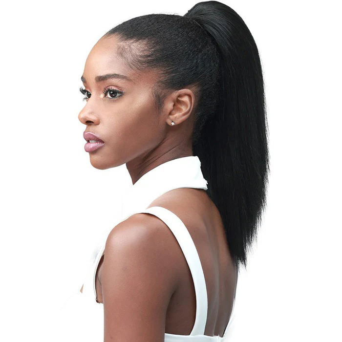 Bobbi Boss Human Hair Blend Tress Up Ponytail YAKY STRAIGHT 14" - 18" - Image 2