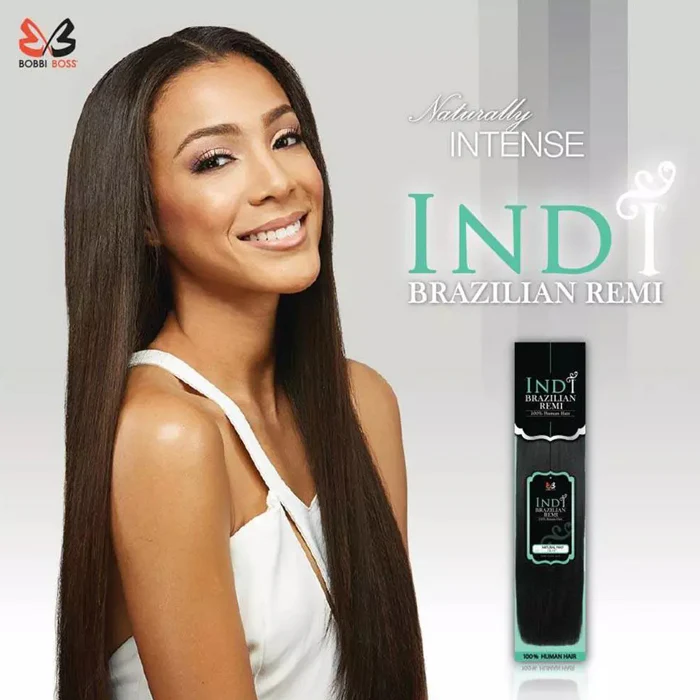 Bobbi Boss Indi Brazilian Remi 100% Human Hair Weave - NATURAL YAKI 10S-18" - Image 3