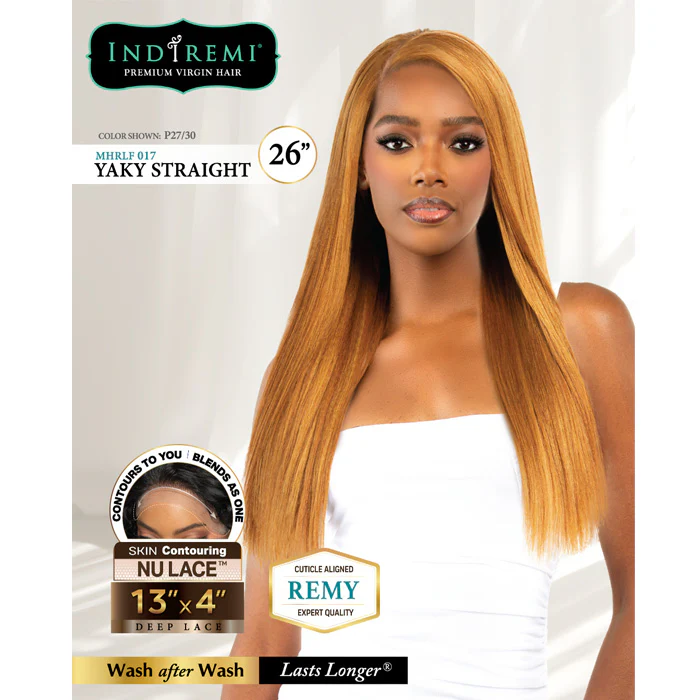 Bobbi Boss Indiremi 100% Remy Hair Nu Lace 13x4 Lace Frontal Wig - MHRLF017 YAKY STRAIGHT 26" - Image 2