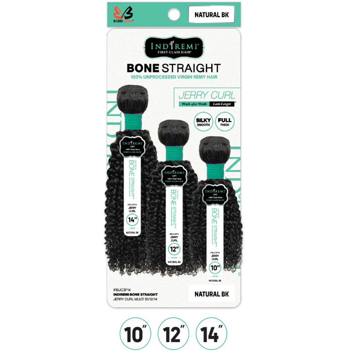 Bobbi Boss Indiremi 100% Unprocessed Virgin Remy Hair Weave Bone Straight - JERRY CURL MULTI - Image 2