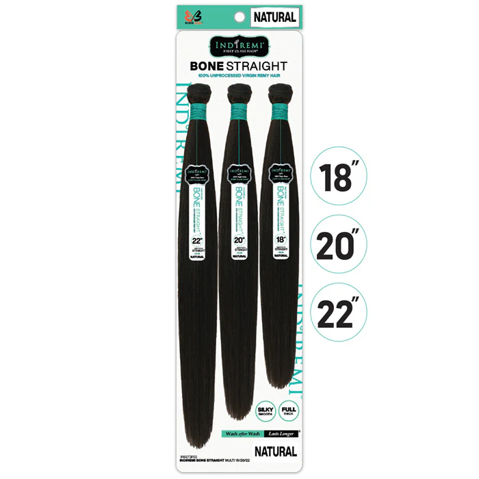 Bobbi Boss Indiremi 100% Unprocessed Virgin Remy Hair Weave - BONE STRAIGHT MULTI - Image 6