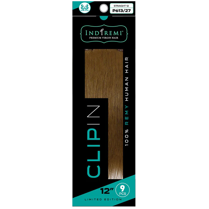 Bobbi Boss Indiremi Clip-In 9 PCS 100% Remy Human Hair Weaving - STRAIGHT 10"/12"/14" - Image 3