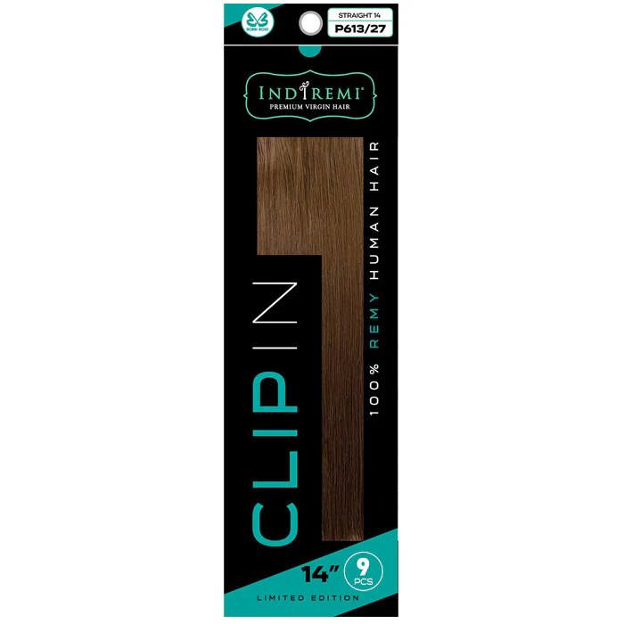 Bobbi Boss Indiremi Clip-In 9 PCS 100% Remy Human Hair Weaving - STRAIGHT 10"/12"/14" - Image 4