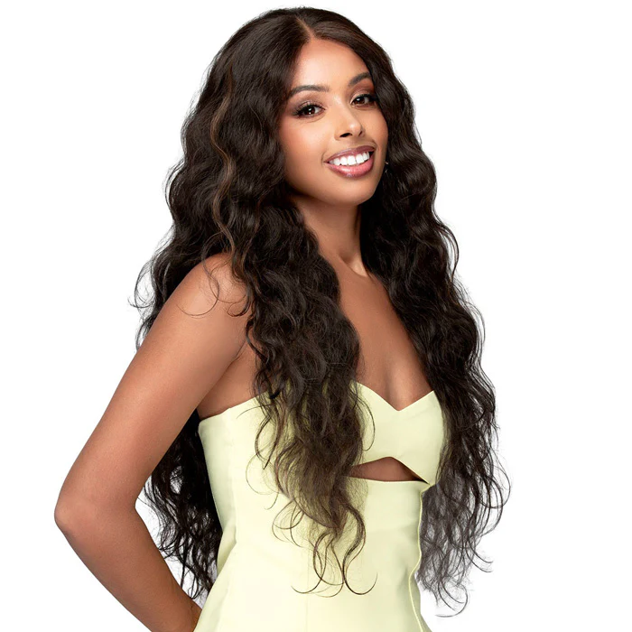 Bobbi Boss Miss Origin 100% Human Hair Blend Full Hand-Tied 13x4 HD Lace Wig - FLB001 RAVEN - Image 2