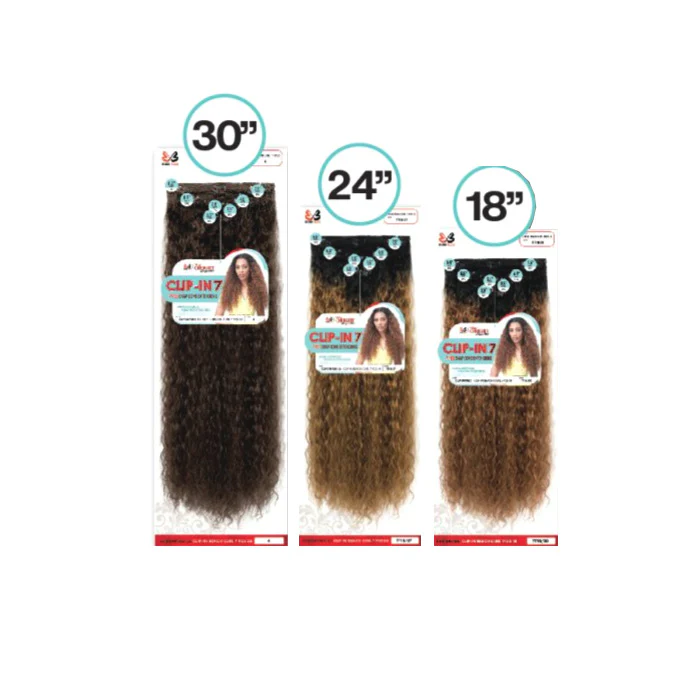 Bobbi Boss Miss Origin Clip-On Weave - BEACH CURL 7 PCS 18" - Image 2