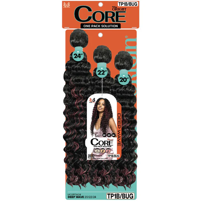 BOBBI BOSS MISS ORIGIN CORE ONE PACK 3PCS WEAVE - MO3PDW24 DEEP WAVE (20"/22"/24") - Image 3