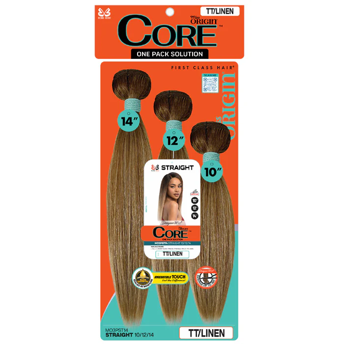 Bobbi Boss Miss Origin Core Weave 3 PCS One Pack - STRAIGHT 10/12/14" - Image 2