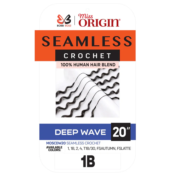 Bobbi Boss Miss Origin Seamless Crochet Braids - DEEP WAVE 20" - 100% Human Hair Blend - Image 3