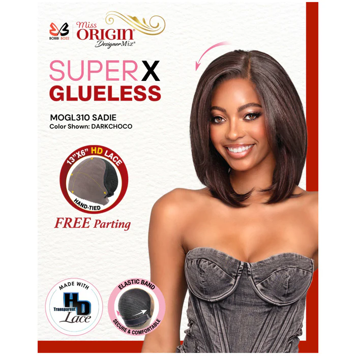 Bobbi Boss Miss Origin SuperX Glueless 13x6 HD Lace Frontal Wig - MOGL310 SADIE - Human Hair Blend - Image 3
