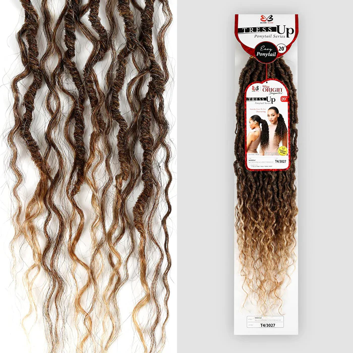 Bobbi Boss Miss Origin Tress Up Easy Ponytail - MOD041 NU LOCS FRENCH DEEP BOHO 20" - Image 2