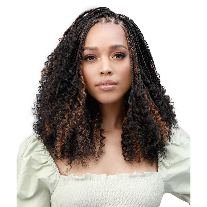 Bobbi Boss Pre-Feathered Crochet Braid - 3X KT KINKY 3C CURLY TIP 12"