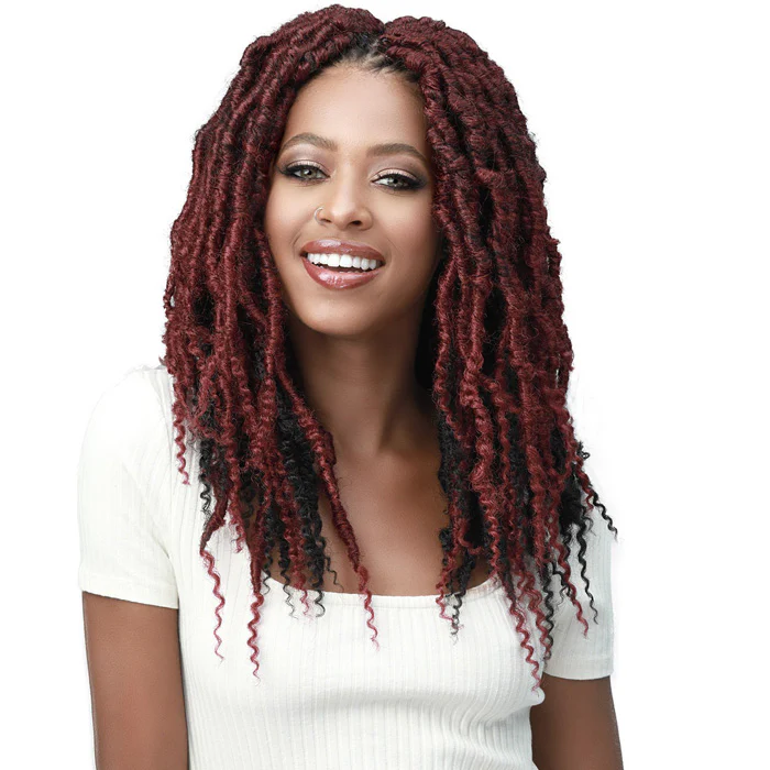 Bobbi Boss Pre-Looped Crochet Braid - MESSY FAUX LOCS CURLY TIPS 14"/ 18" - Image 2