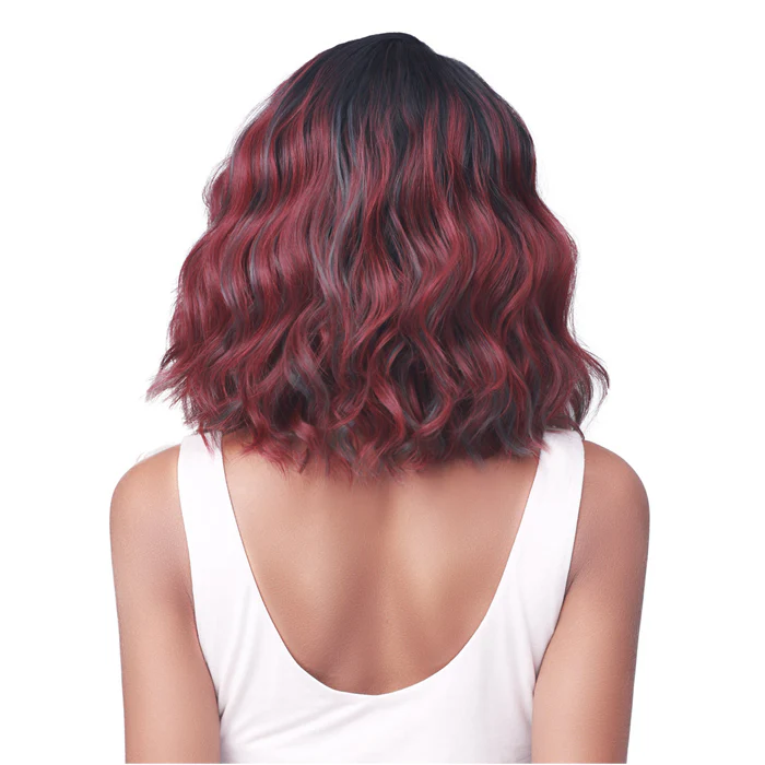 Bobbi Boss Premium Synthetic Lace Front Wig 4.5" Deep Lace Part MLF487 HENNA - Image 3
