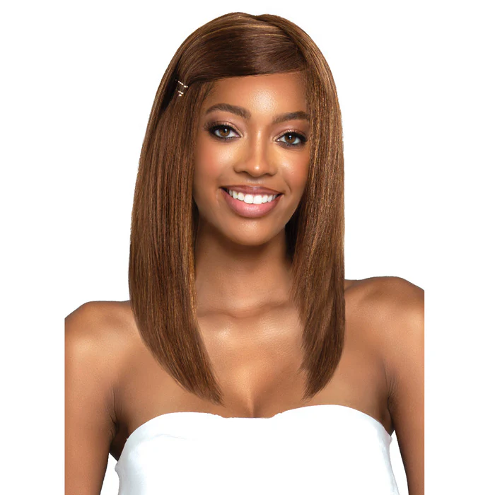 Bobbi Boss Remy 100% Human Hair Lace Part Wig - MH200 STRAIGHT YAKY 18"