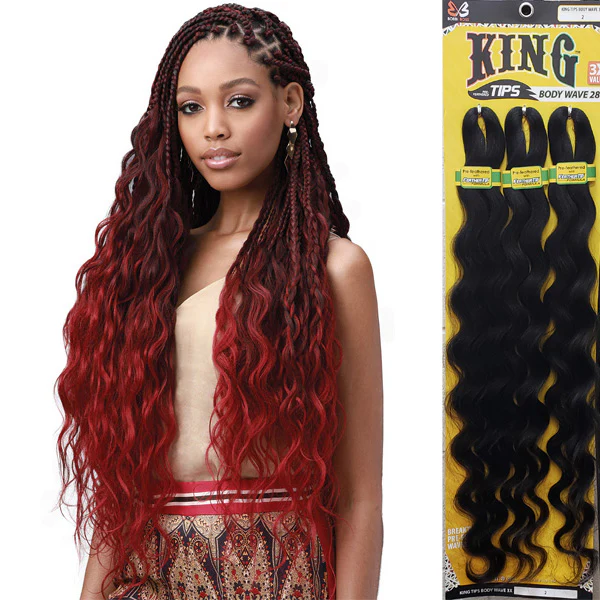 Bobbi Boss Synthetic Pre-Feathered Braid - KINGTIPS BODY WAVE X3 - Image 4