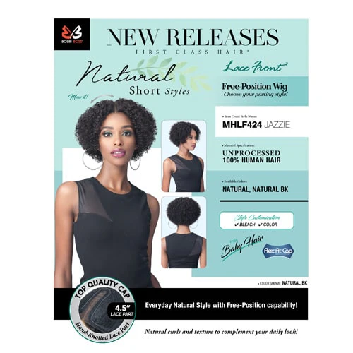 Bobbi Boss Unprocessed Human Hair Lace Front Wig - MHLF424 JAZZIE - Image 4