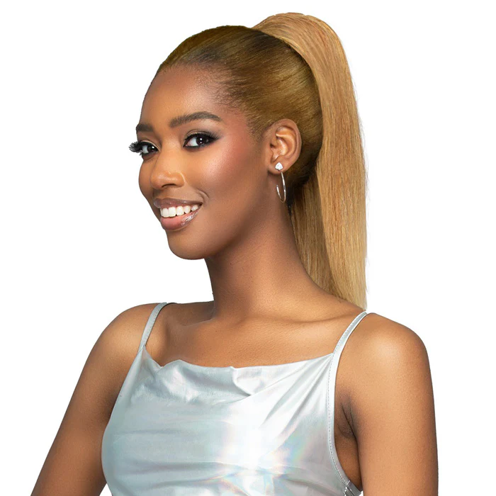 Bobbi Boss Up Pony Series 100% Human Hair Drawstring Ponytail - BUH-BS16 - BONE STRAIGHT 16