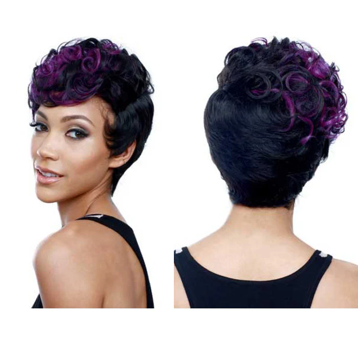 Bobbi Boss Visso 100% Human Hair Weave - GLAM SHORT 3 PCS (1 Pack Complete) - Image 2