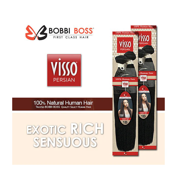 Bobbi Boss Visso 100% Human Hair Weave - PERSIAN YAKY 8-18" - Image 2