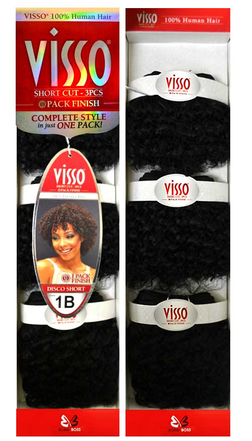 Bobbi Boss Visso 100% Human Hair Weave DISCO SHORT 3 Pcs (1 Pack Finish) - Image 4