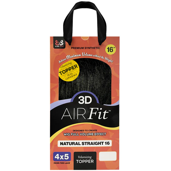 Bobbi Boss 3D Air Fit Volumizing Topper 4x5 Hand-Tied Lace Hair Pieces - NATURAL STRAIGHT 16" - Image 3