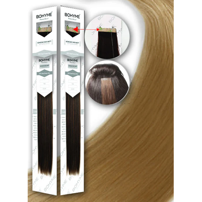 Bohyme 100% Remi Human Hair TAPE IN Extension Weave - SILKY STRAIGHT 16-26"