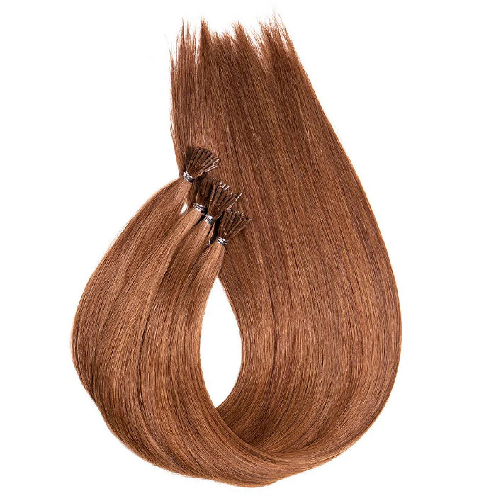 Bohyme Classic Remy Human Hair Glue I-Tip Extension Weave - SILKY STRAIGHT 120 PCS 14/22" - Image 2