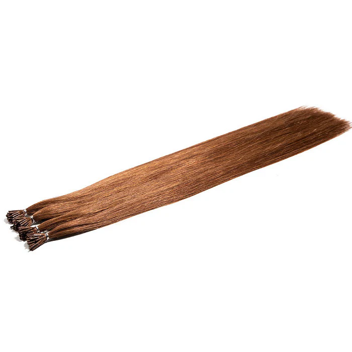 Bohyme Classic Remy Human Hair Glue I-Tip Extension Weave - SILKY STRAIGHT 120 PCS 14/22" - Image 4