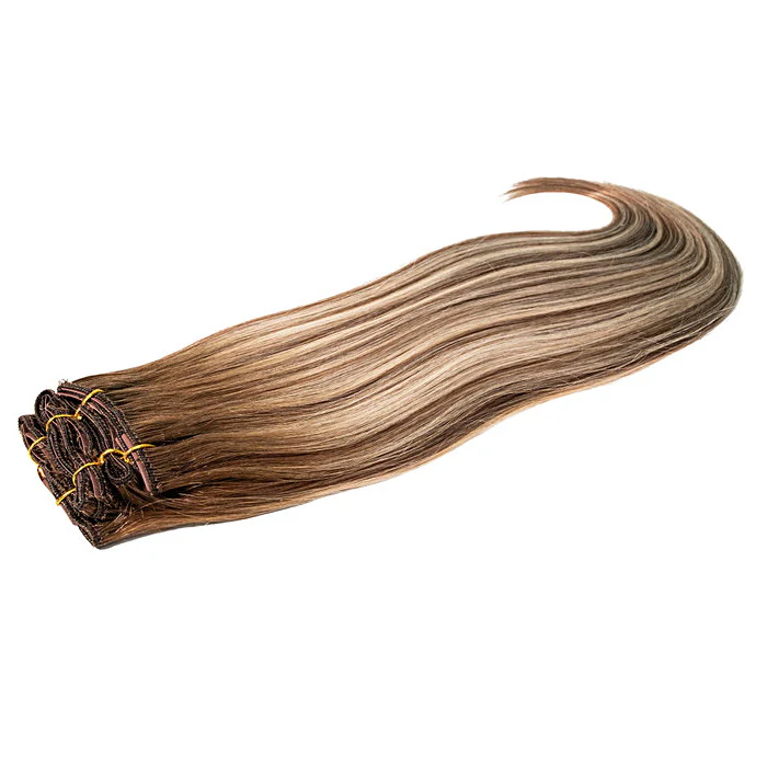 Bohyme Essential 100% Remi Human Hair CLIP-IN Weave 7PCS - SILKY STRAIGHT 14/18/22" - Image 4