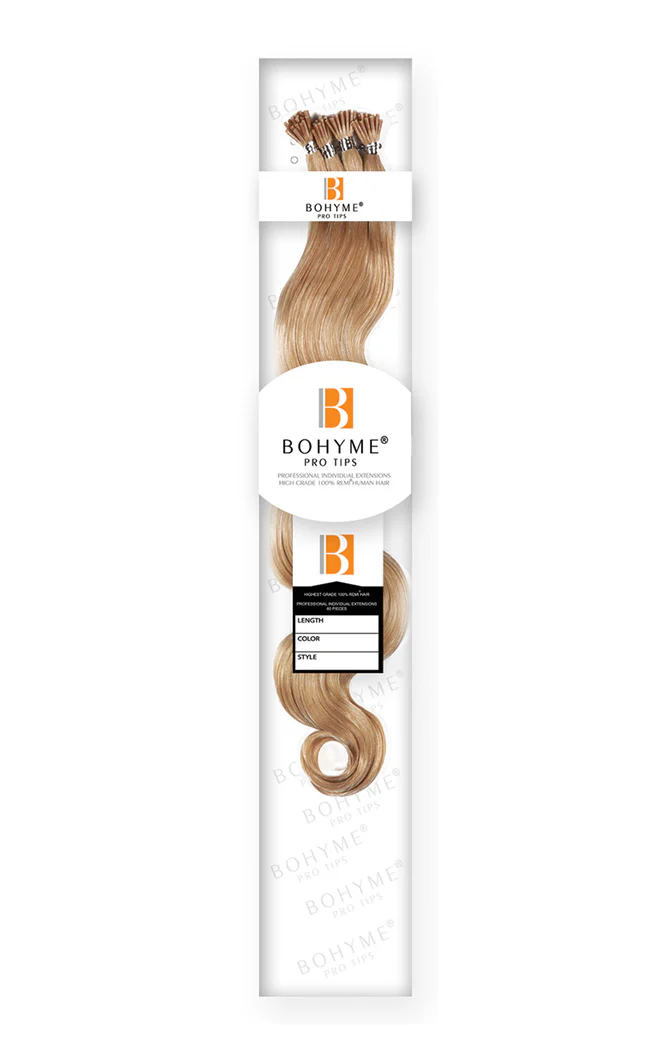 Bohyme Remi Glue Tips Extension Weave - BODY WAVE 27/60/120 PCS (14/18/22 Inch)