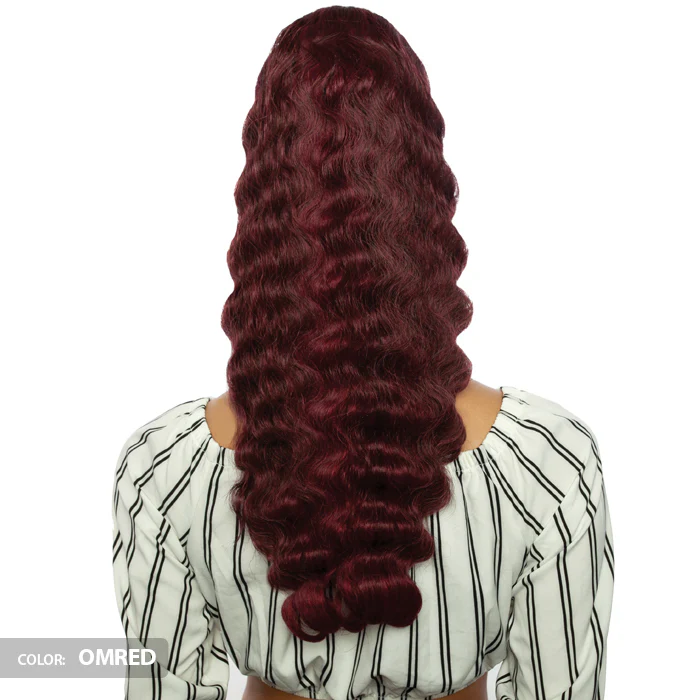 Brown Sugar Human Hair Blend Drawstring Ponytail - BSWNT07 CRIMP WAVE WNT 22" - By Mane Concept - Image 3
