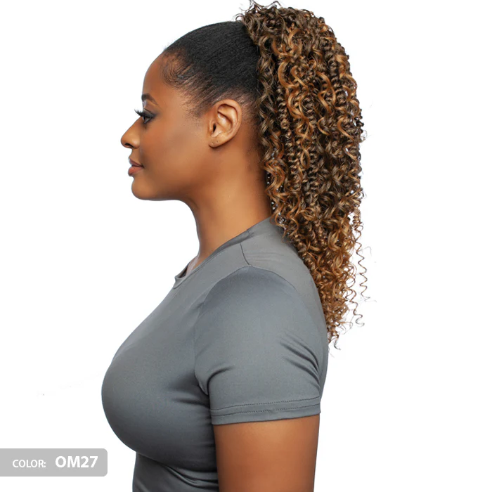 Brown Sugar Human Hair Blend Drawstring Ponytail - BSWNT19 BS BOHO PASSION TWIST WNT 18" - by Mane Concept - Image 2