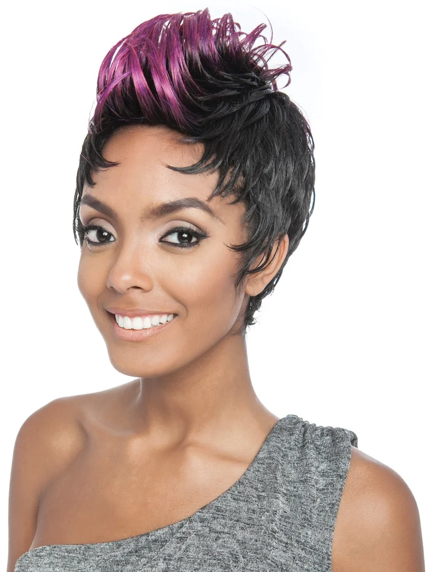Brown Sugar Human Hair Mix Stylist Wig BST104 PUNK